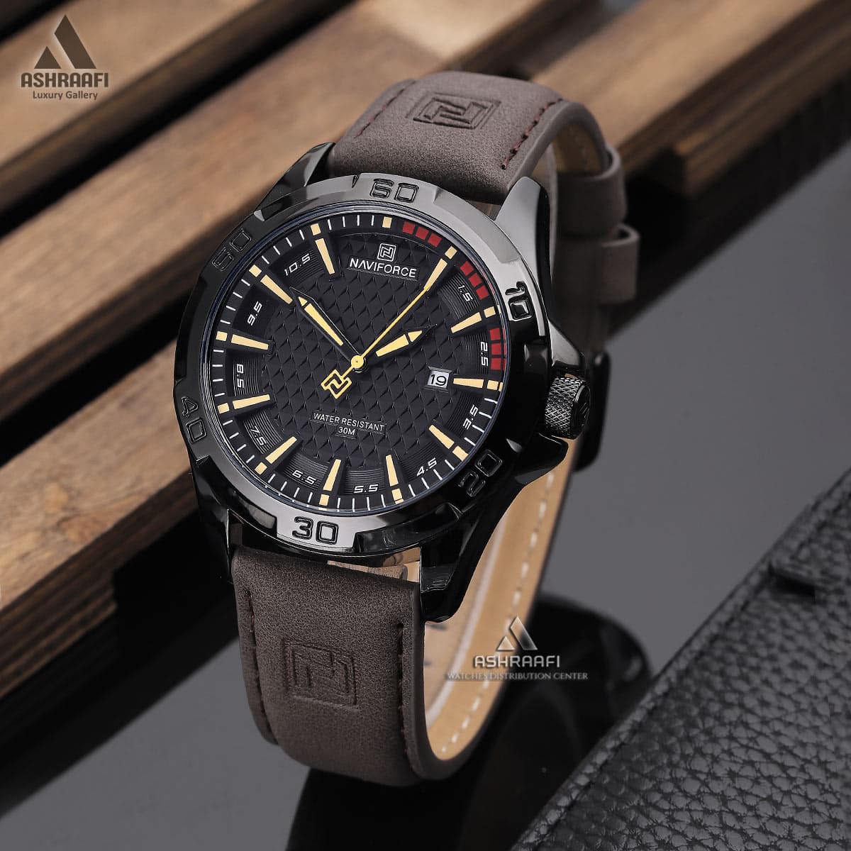 ساعت نیوی فورس بند چرمی Naviforce NF8023BK — تصویر ۲
