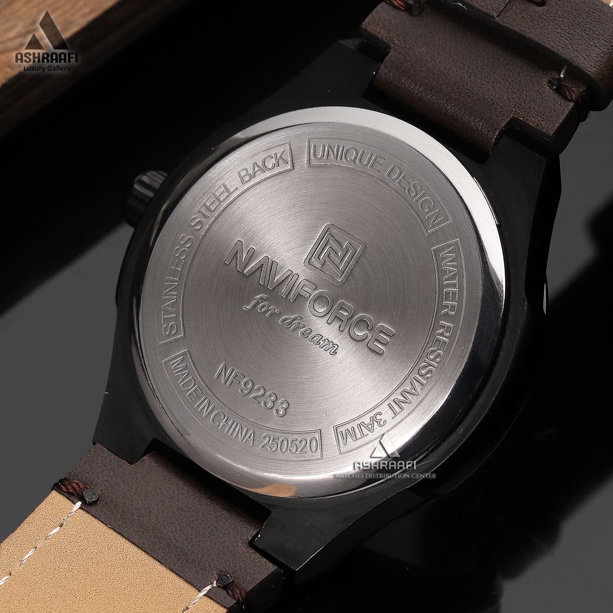 ساعت نیوی فورس بند چرمی Naviforce NF8023BK — تصویر ۴