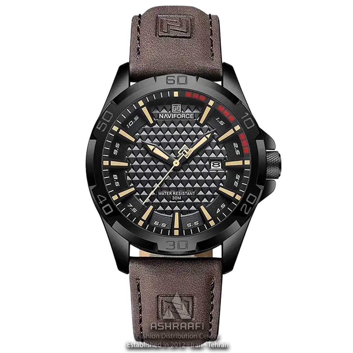 ساعت نیوی فورس بند چرمی Naviforce NF8023BK