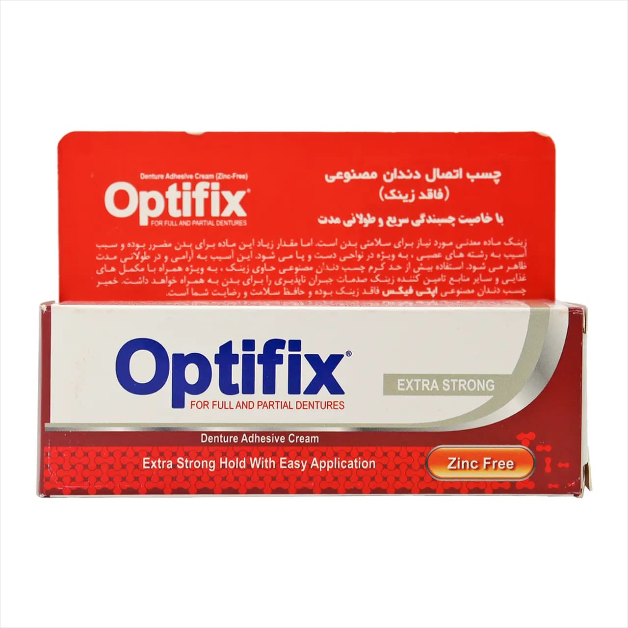 کرم چسب دندان مصنوعی فاقد زینک اپتی فیکس 60 گرمی