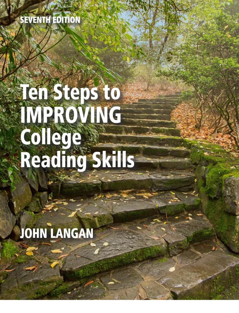 کتاب Ten Steps to Improving College Reading Skills (ده گام برای بهبود مهارت خواندن دانشگاهی) نسخه انگلیسی PDF | جان لنگان