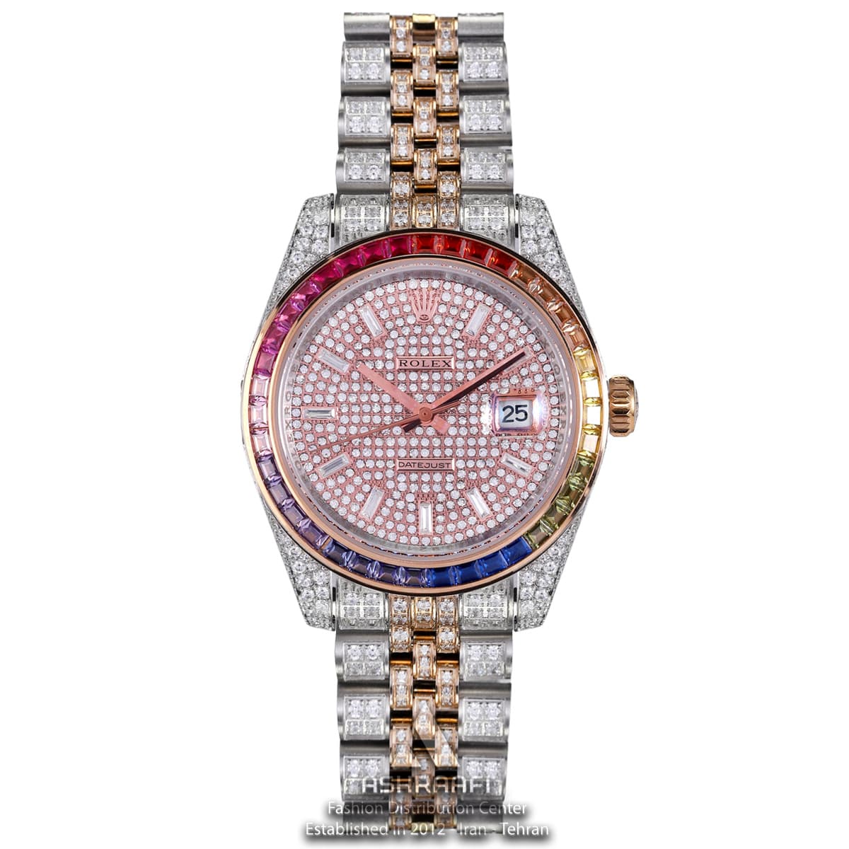 ساعت رولکس فول نگین Rolex Datejust Full Diamond-FC10