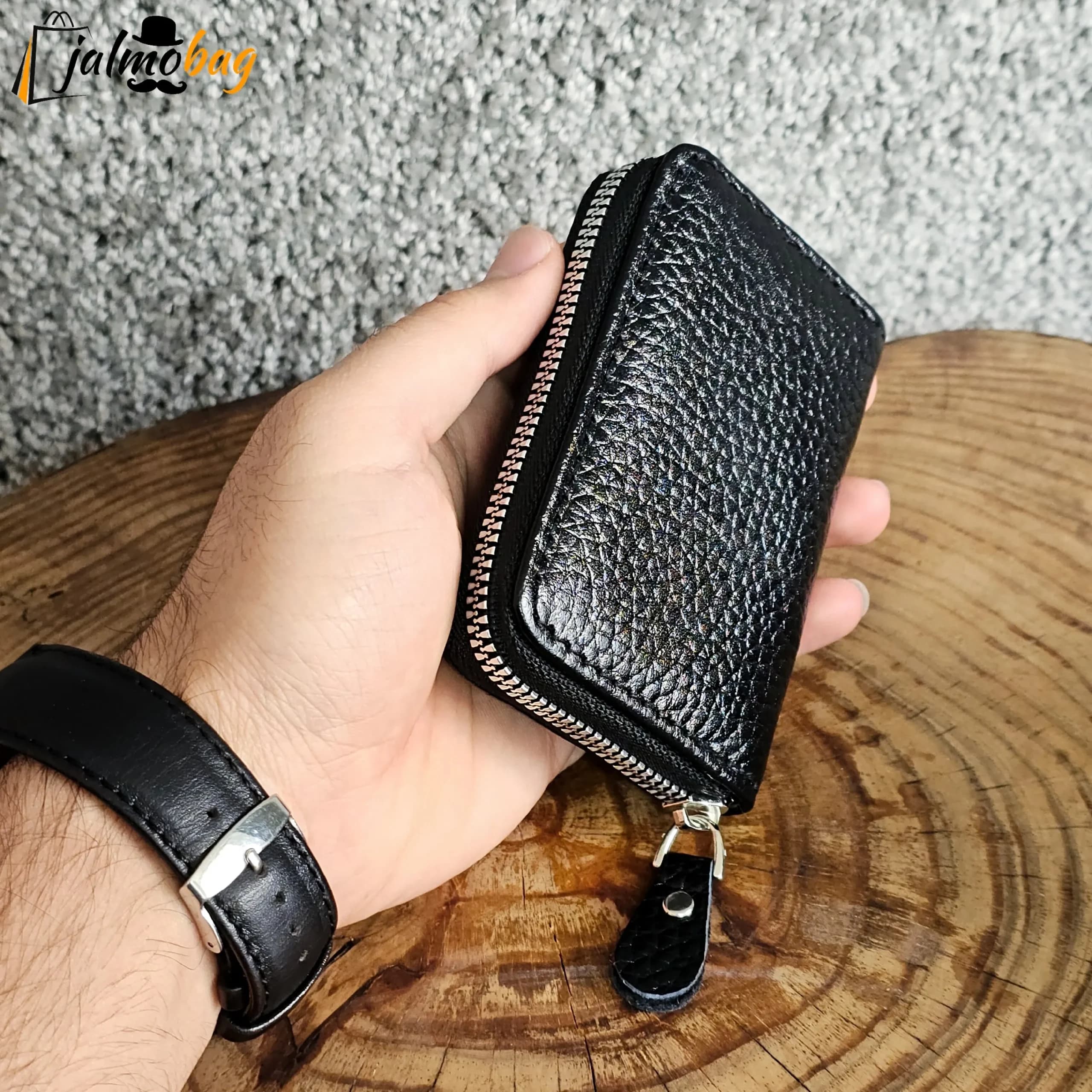 جاکارتی زیپدار چرم اصل گاوی مناسب آقایان و خانمها — تصویر ۲
