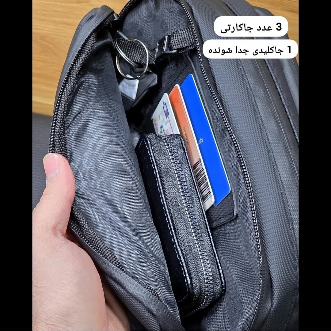 کیف دستی مردانه ضد آب گرین لاین جنس اسکین سیلیکونی ابعاد 13 در 23 سانتی متر — تصویر ۷