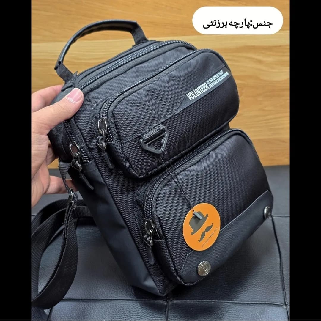 کیف دوشی دستی اسپرت برزنتی پارچه ای خارجی جیب دار — تصویر ۷