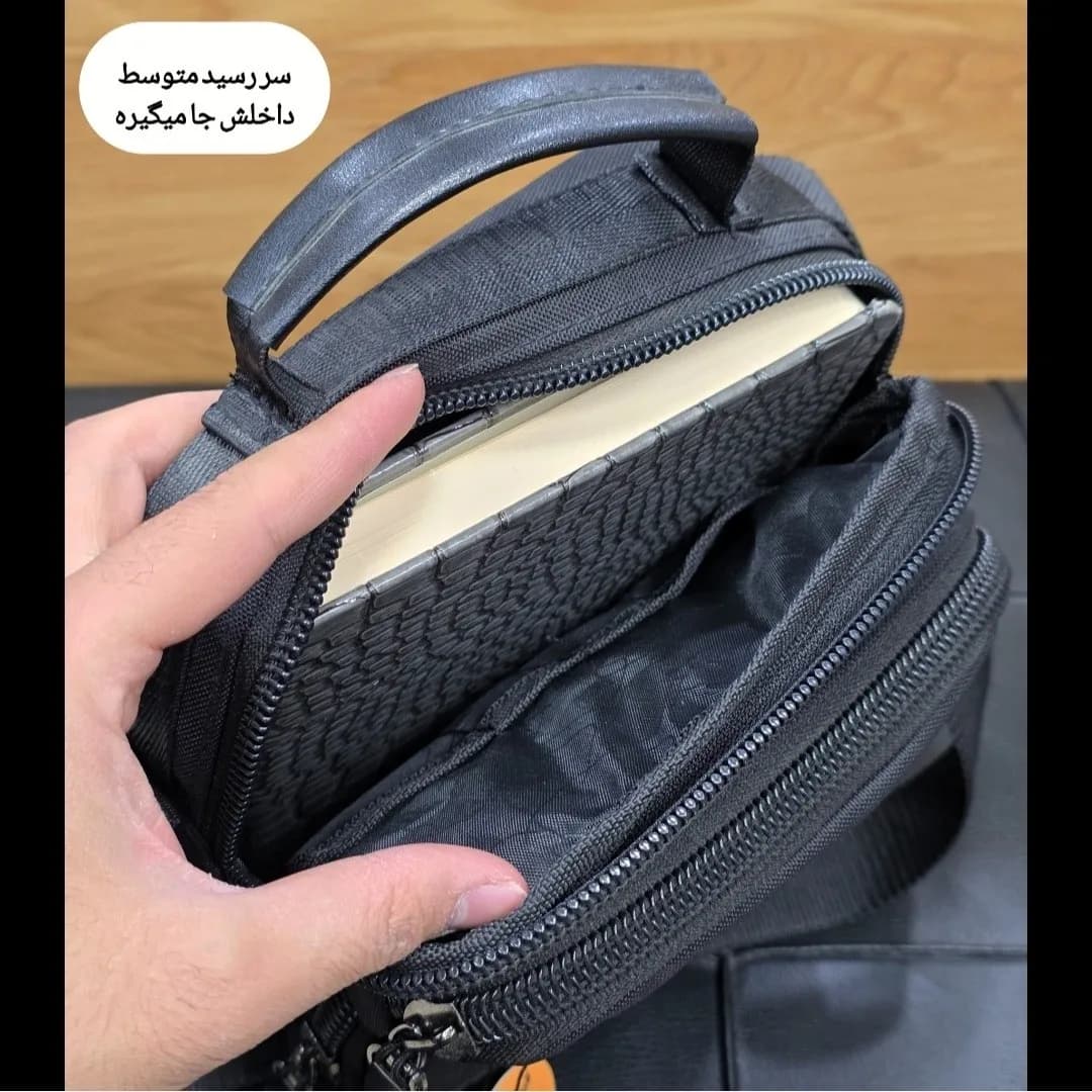 کیف دوشی دستی اسپرت برزنتی پارچه ای خارجی جیب دار — تصویر ۸