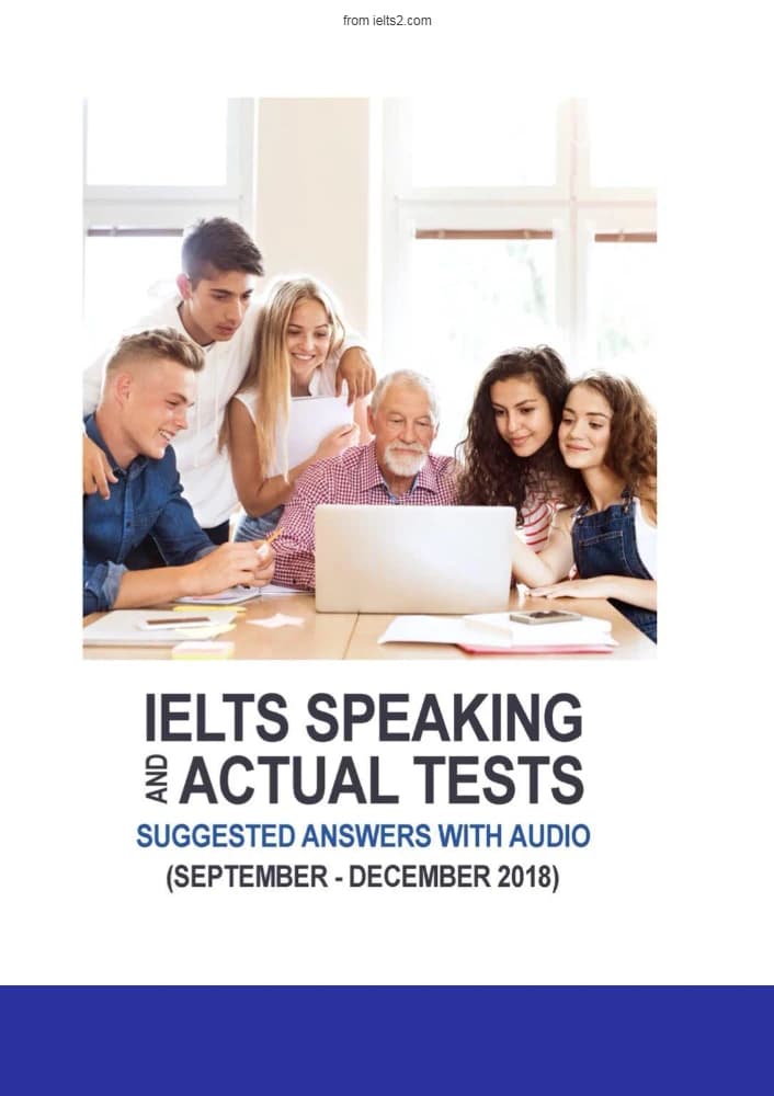 کتاب IELTS Speaking Actual Tests Sep–Dec 2018 (آزمون‌های واقعی گفتاری آیلتس، سپتامبر تا دسامبر ۲۰۱۸) نسخه انگلیسی PDF