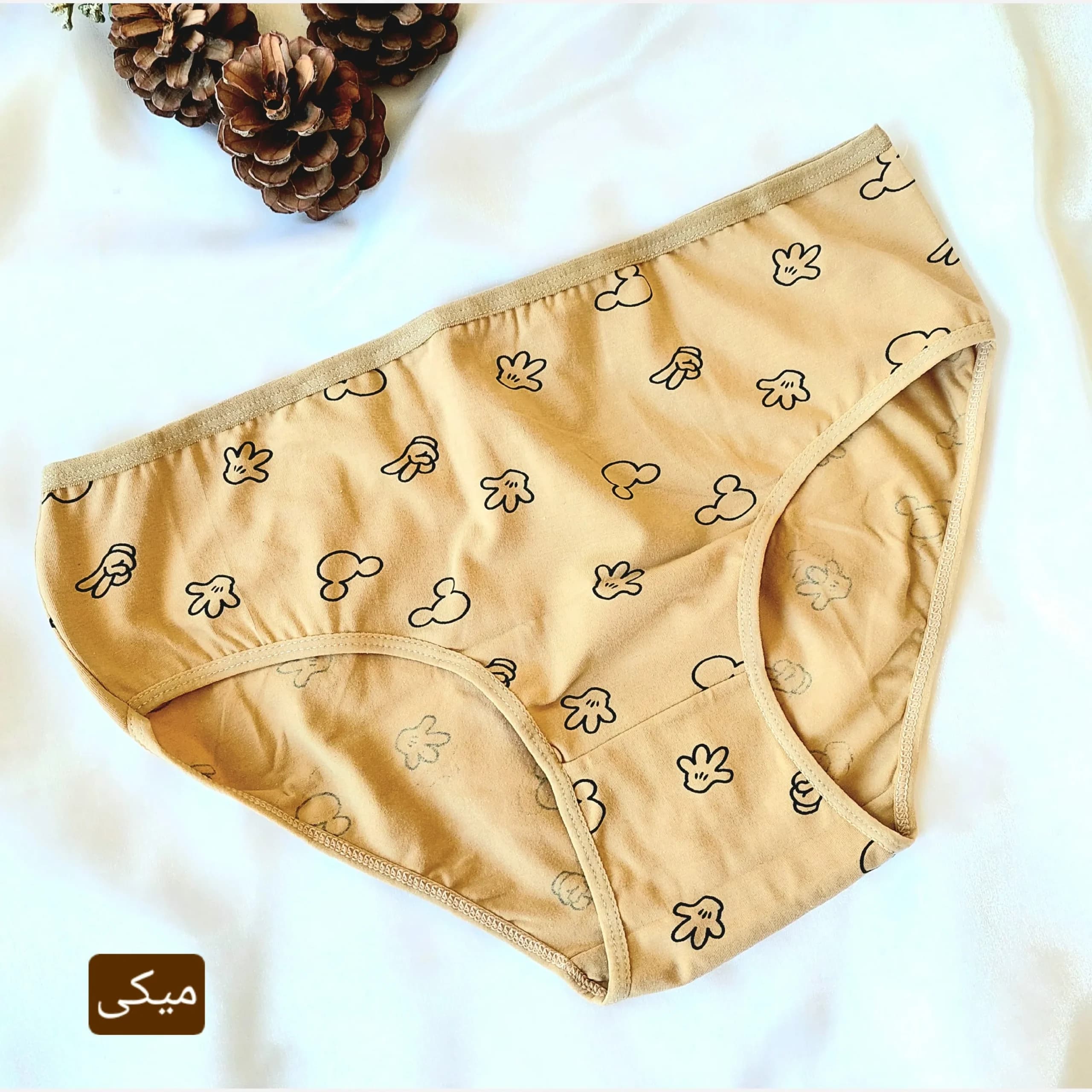 پک شورت زنانه نخی قواره دار سایز بزرگ 3XL طرح دار برند آلکیم — تصویر ۷