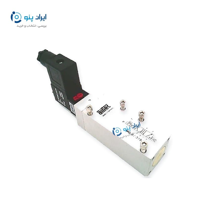 شیر برقی بلوکی سیم‌دار پنوماتیک ۵/۲ تک‌بوبین ایرتِک آلمان Airtec