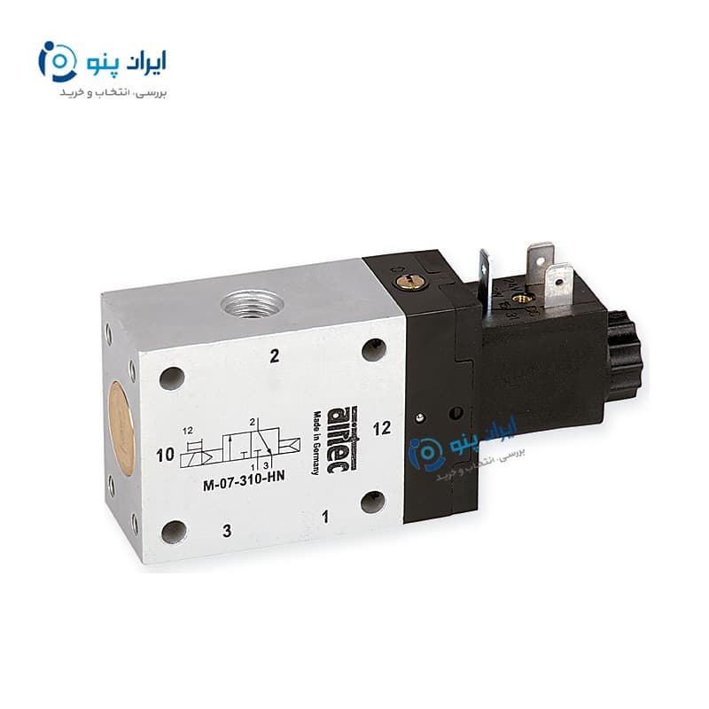 شیر برقی پنوماتیک ۳/۲ سایز ۱/۴ اینچ ایرتِک آلمان Airtec