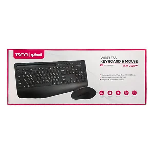 کیبورد و ماوس تسکو بی سیم مدل TKM 7025 W — تصویر ۶