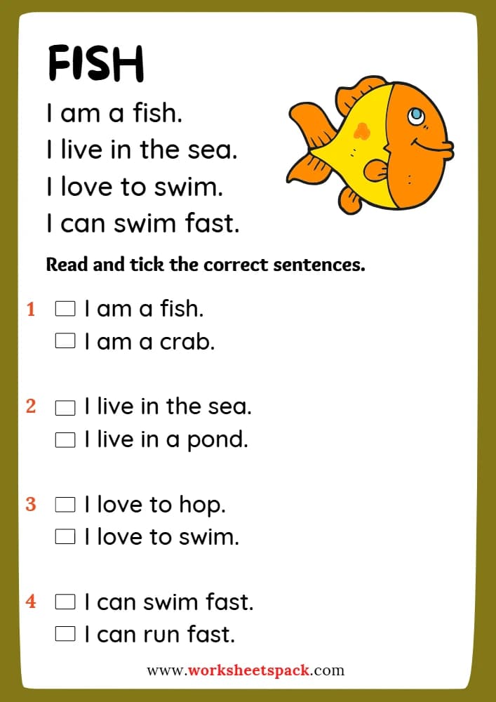 کتاب Free Sea Animals: Reading Comprehension (درک مطلب حیوانات دریایی) نسخه انگلیسی PDF | نامشخص