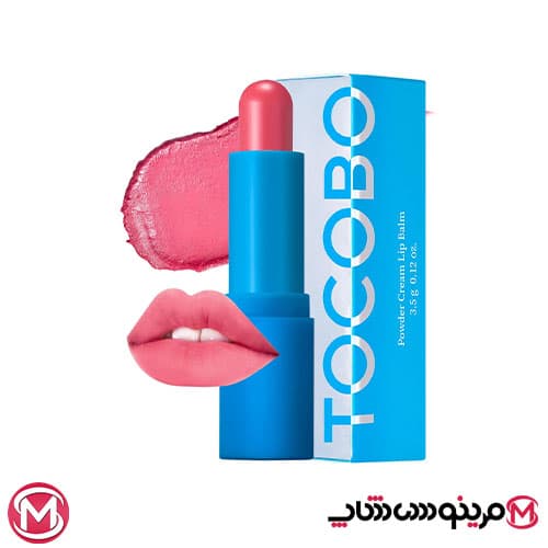 بالم لب رنگی مخملی توکوبو TOCOBO سری POWER CREAM مدل 032ROSE PETAL وزن 3.5 گرم — تصویر ۴