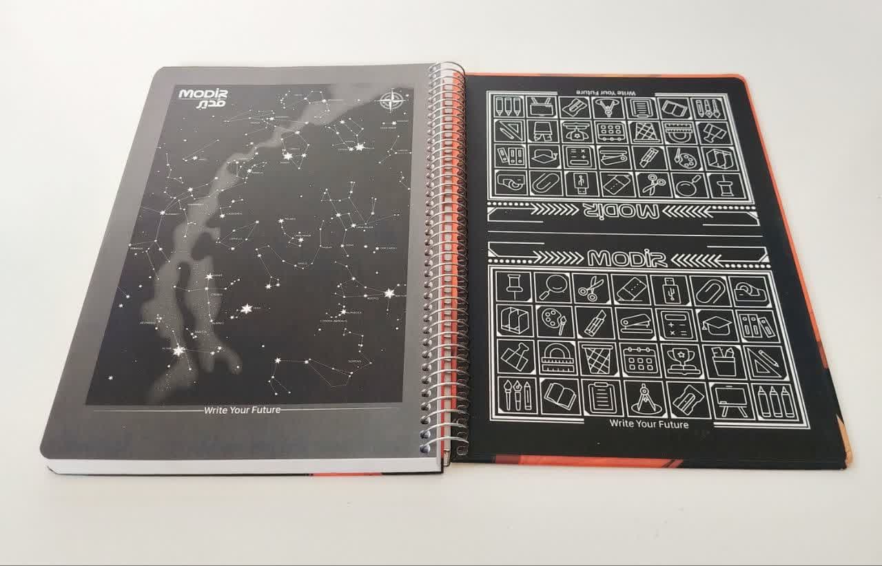 ☆❤️دفتر مشق جلد سخت سیمی 100 برگ طرح 2 کد 563/2 مدیر — تصویر ۶