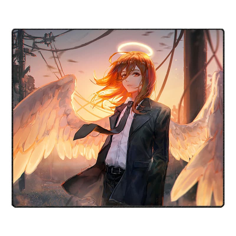 ماوس پد گیمینگ طرح Angel Devil سایز 35*42 CM