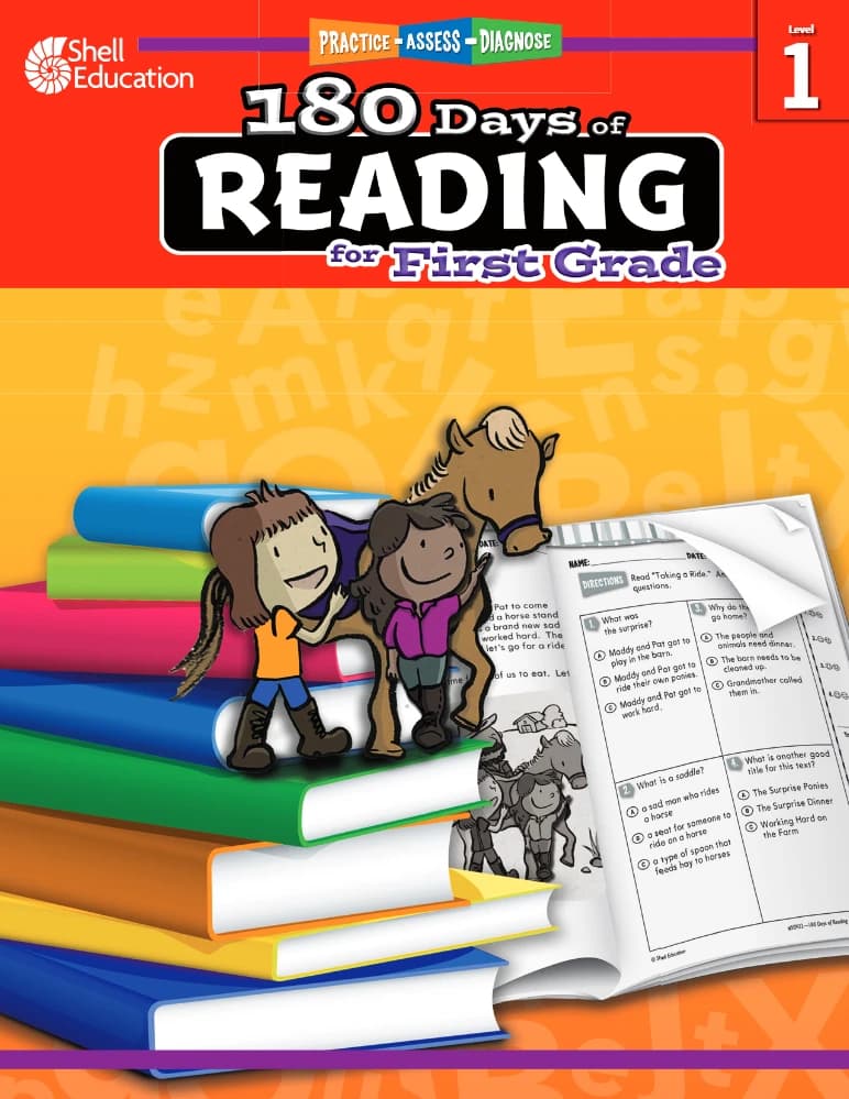 کتاب Barchers Suzanne: 180 Days of Reading for First Grade (۱۸۰ روز تمرین خواندن برای کلاس اول) نسخه انگلیسی PDF | بارچرز سوزان