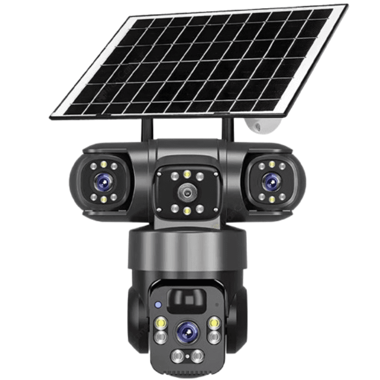 دوربین بی سیم خورشیدی V380 مدل P15 با ۸ مگاپیکسل و دو لنز