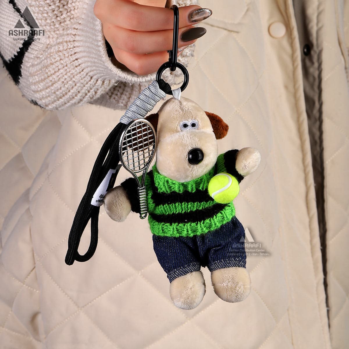 آویز طرح سگ تنیسور Tennis Dog Charm — تصویر ۳