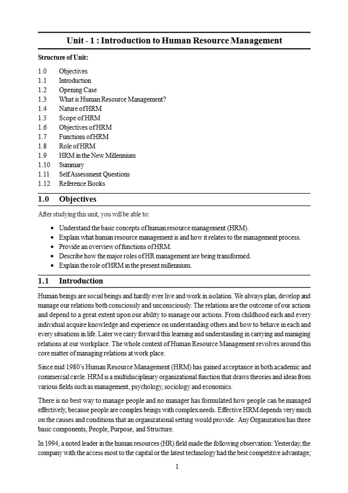 کتاب HRM Notes (یادداشت‌های مدیریت منابع انسانی) نسخه انگلیسی PDF | نامشخص