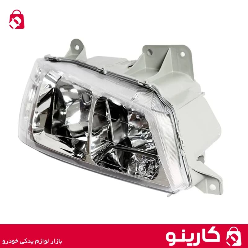 چراغ جلو پژو پارس سمت راست بدون لامپ هوزینگ طوسی ایساکو 0540204301 — تصویر ۳