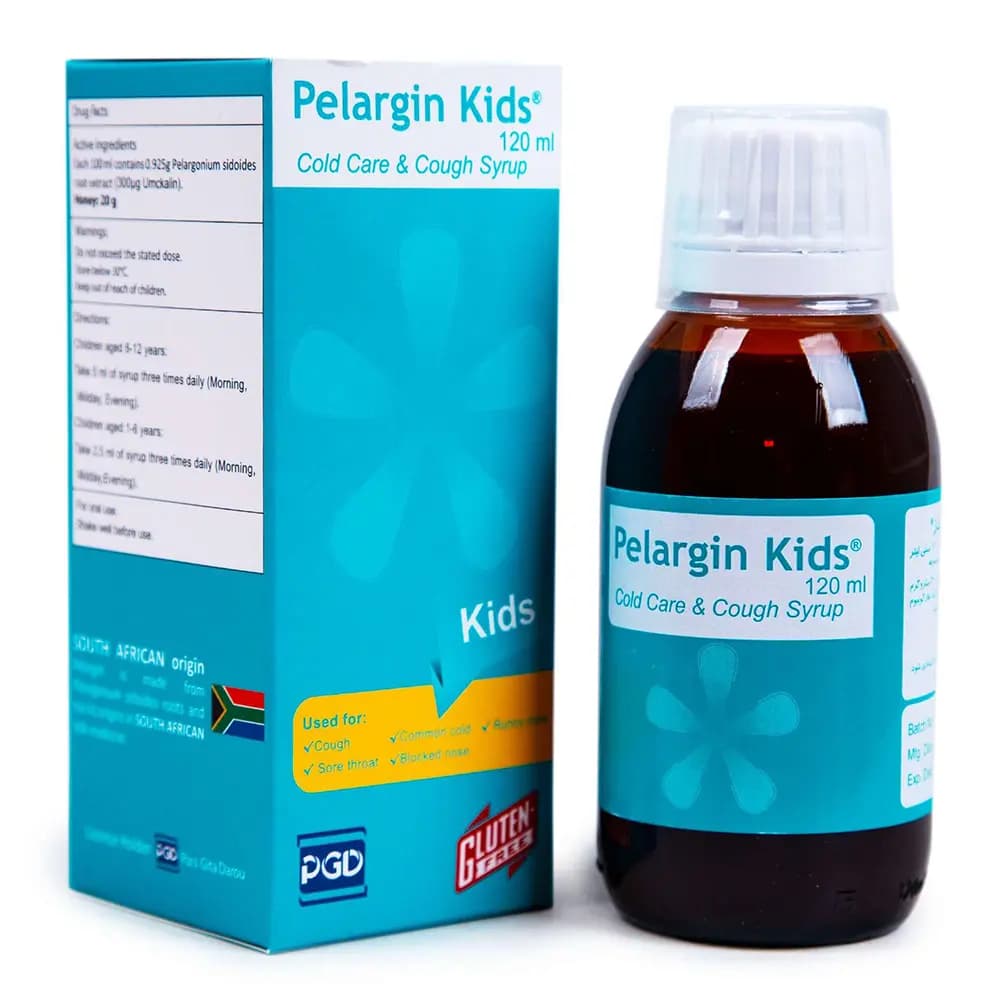 شربت پلارژین کیدز Pelargin | درمان گیاهی سرماخوردگی و سرفه در کودکان — تصویر ۲