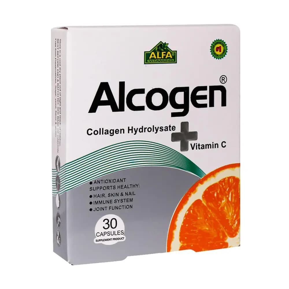 کپسول آلکوژن آلفا ویتامینز Alcogen | تقویت مفاصل، پوست، مو و ناخن