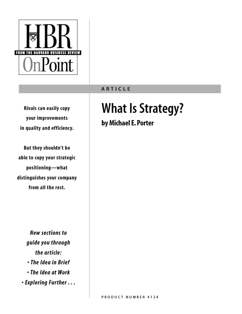 کتاب What Is Strategy (استراتژی چیست؟) نسخه انگلیسی PDF | مایکل پورتر