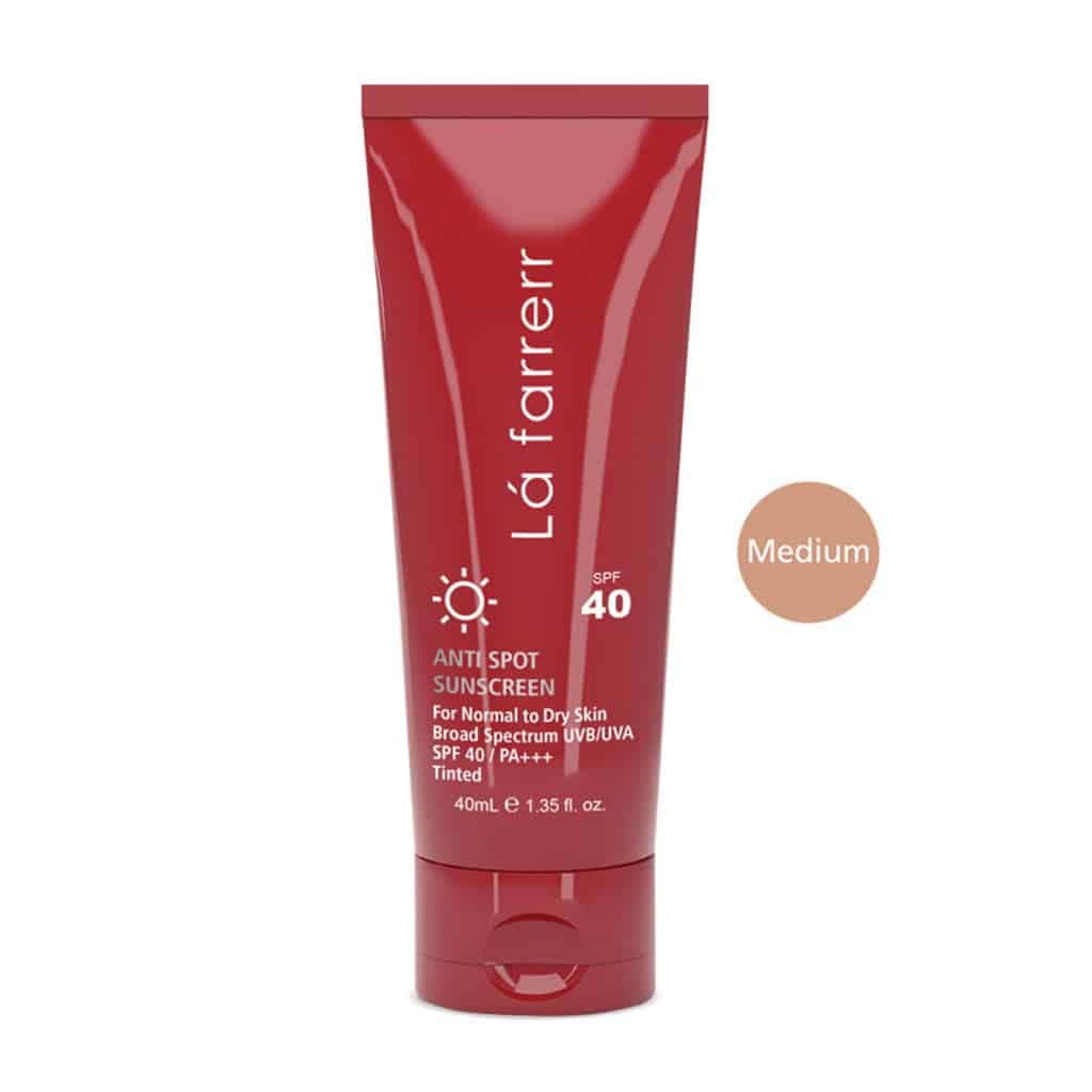 کرم ضد آفتاب و ضد لک رنگی spf40 لافارر مناسب پوست خشک و معمولی — تصویر ۲