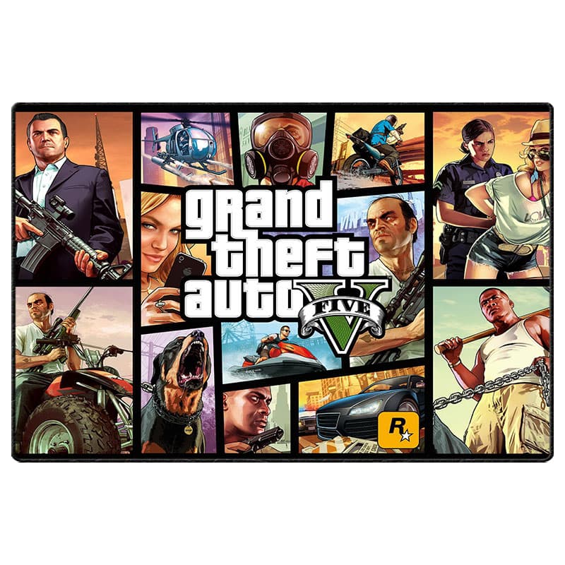 ماوس پد گیمینگ طرح GTA V سایز 24*37 CM