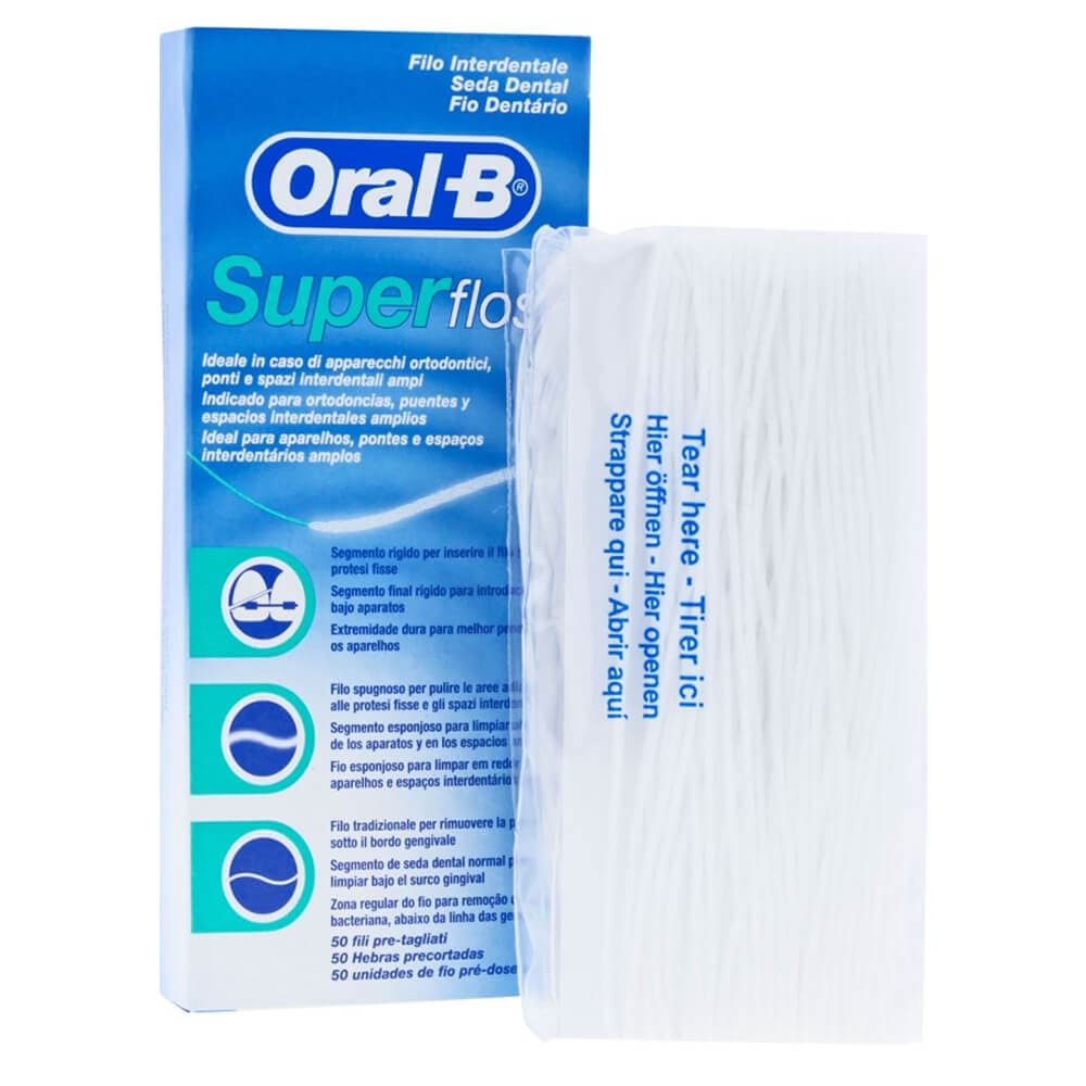 نخ دندان سوپر فلاس اورال بی Oral-B Superfloss مناسب ارتودنسی — تصویر ۳