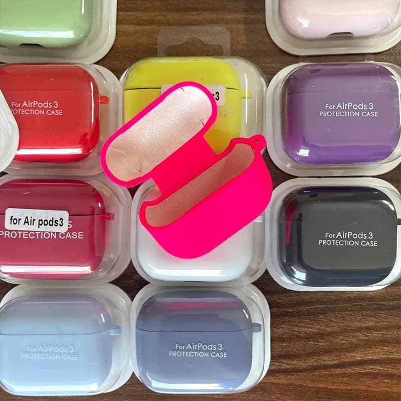 کیس سیلیکونی موکت دار مناسب برای ایرپاد 2 Airpod 1/2 Silicon Case — تصویر ۳