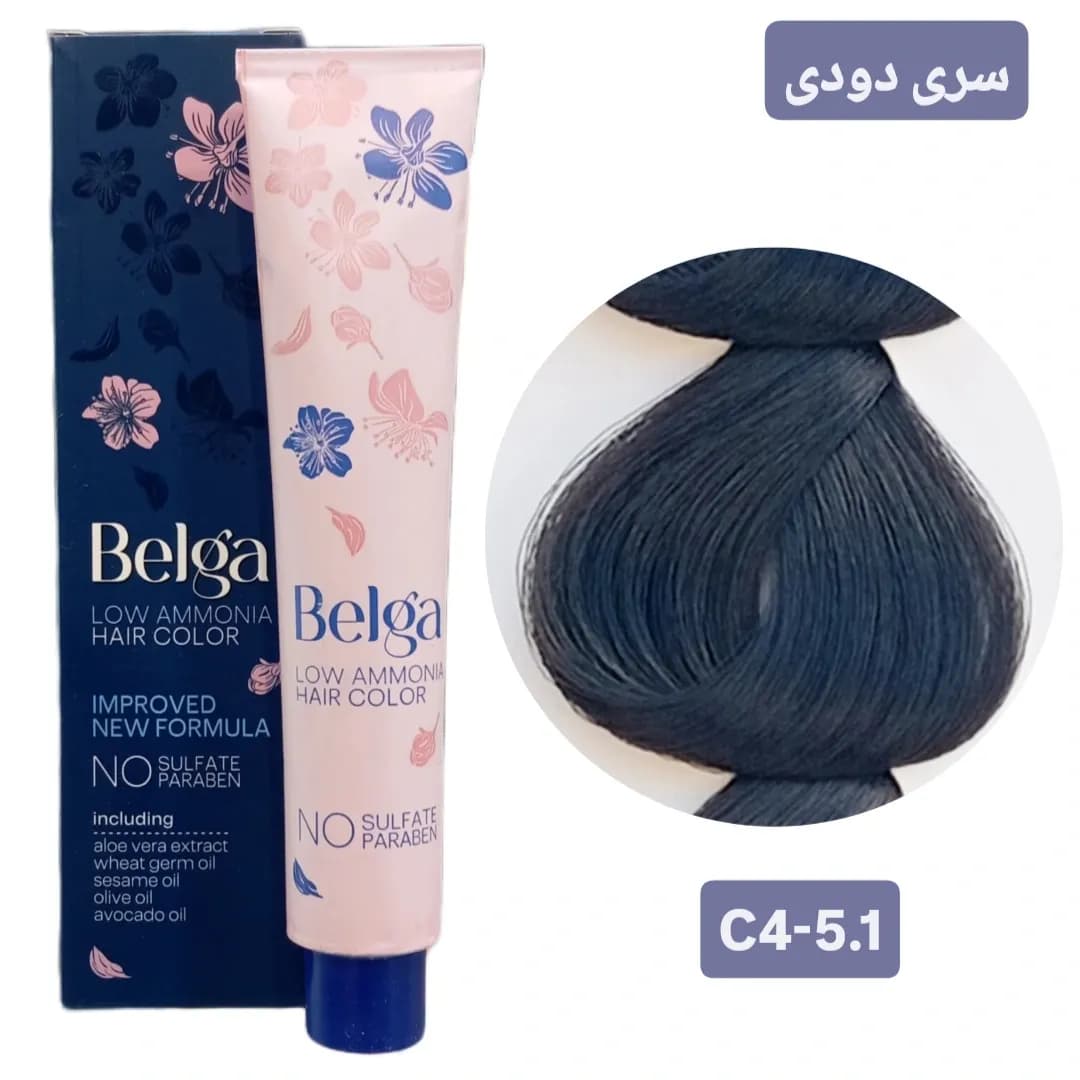 رنگ مو بلگا قهوه ای دودی روشن BELGA C4