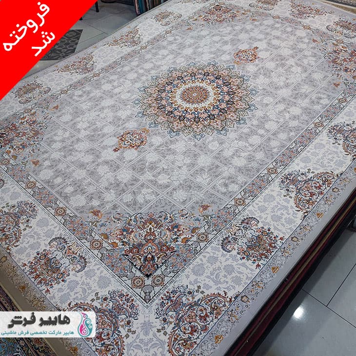 فرش ارزان طرح لچک و ترنج کد 1023