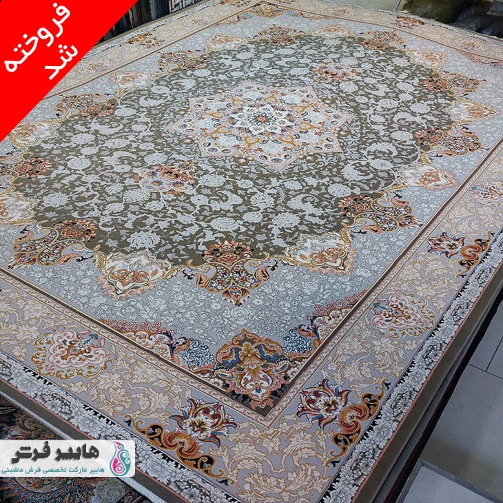 فرش ارزان طرح لچک و ترنج کد 1020