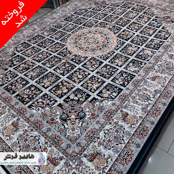 فرش ارزان طرح لچک و ترنج کد 1018