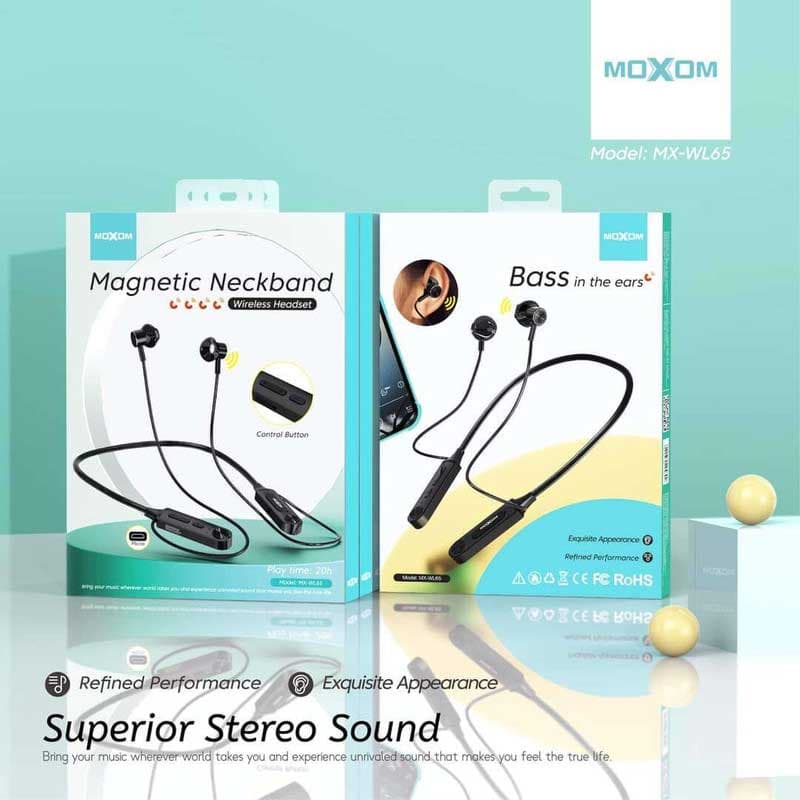 هندزفری گردنی موکسوم MoXoM MX-WL65 — تصویر ۳