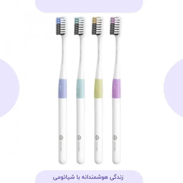 مسواک شیائومی Xiaomi Dr.Bei Bass Toothbrush پک 4 عددی همراه با یک عدد جا مسواکی — تصویر ۵