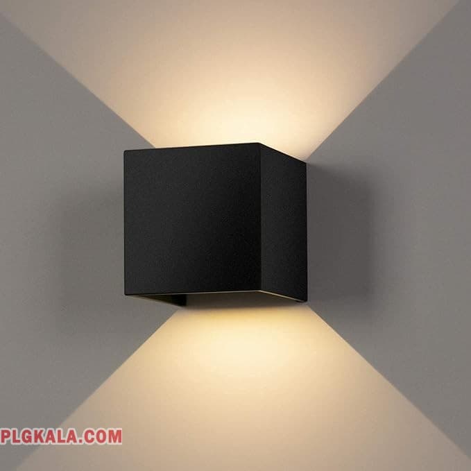 چراغ دکوراتیو دیواری دو طرفه دمپردار قابل تنظیم نور 2*5 W مربع الومینیوم کد 5126