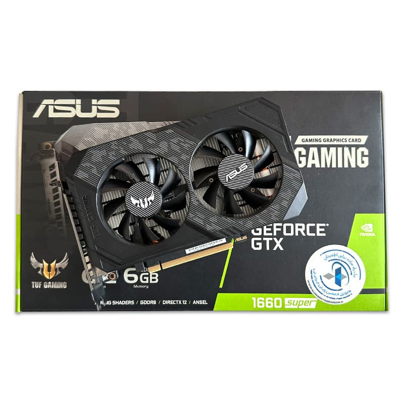 کارت گرافیک ASUS TUF GTX 1660 Super OC 6G GDDR6 استوک در حد نو