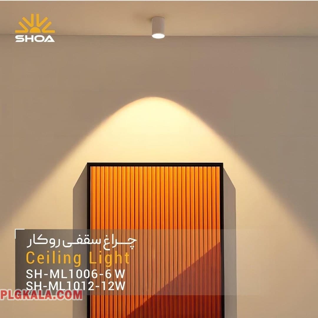 چراغ سقفی روکار استوانه ای COB شعاعSH-ML1012R-12W/ SH-ML1006R-6W کد 582 — تصویر ۶