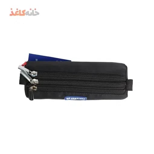 جامدادی 3 زیپ ارتو سیکلاس ساده طرح مشکی — تصویر ۲