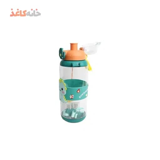 قمقمه دور سیلسکونی خارجی کد 8002 طرح جوجه دایناسور — تصویر ۳
