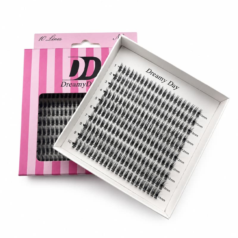 مژه کاشت ۱۰ لاین دریمی‌دی مدل DD43‑C‑Mix – DREAMY DAY Lash Extensions