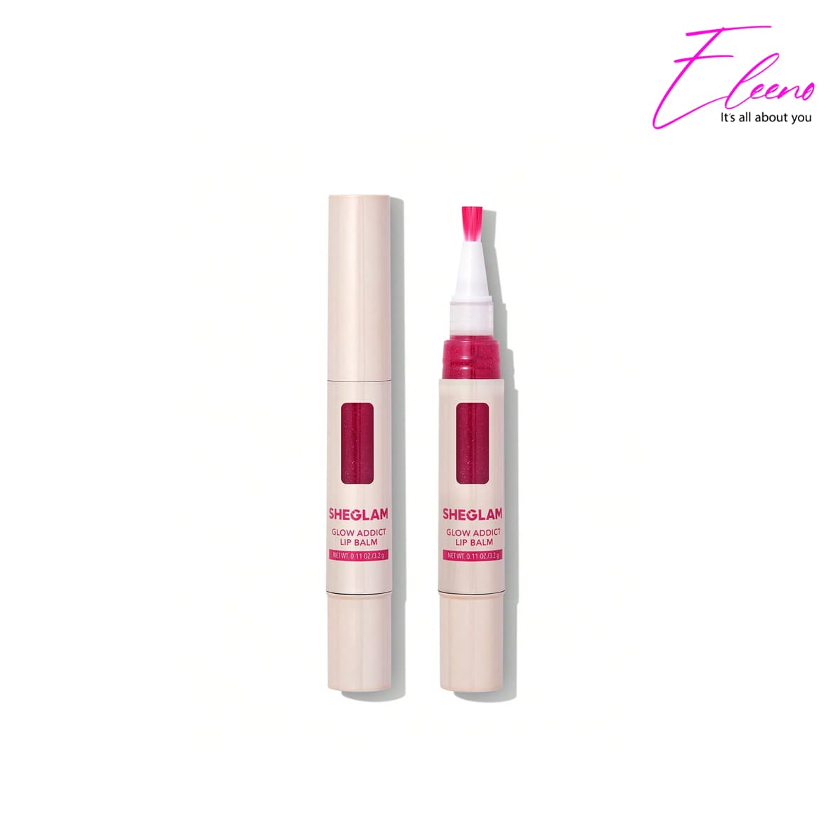 بالم لب براق براش دار شیگلم Sheglam Glow addict lip balm