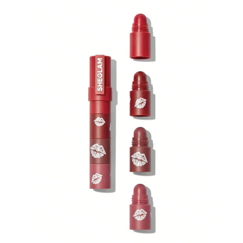 رژ لب جامد چهار رنگ شیگلم مدل Mega Stacks- رژ لب 4 در 1 SHEGLAM