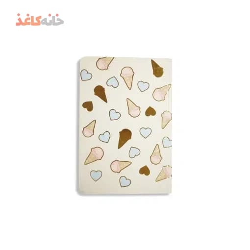 دفتر50برگ ته چسب پاستلی طلاکوب سویل طرح بستنی