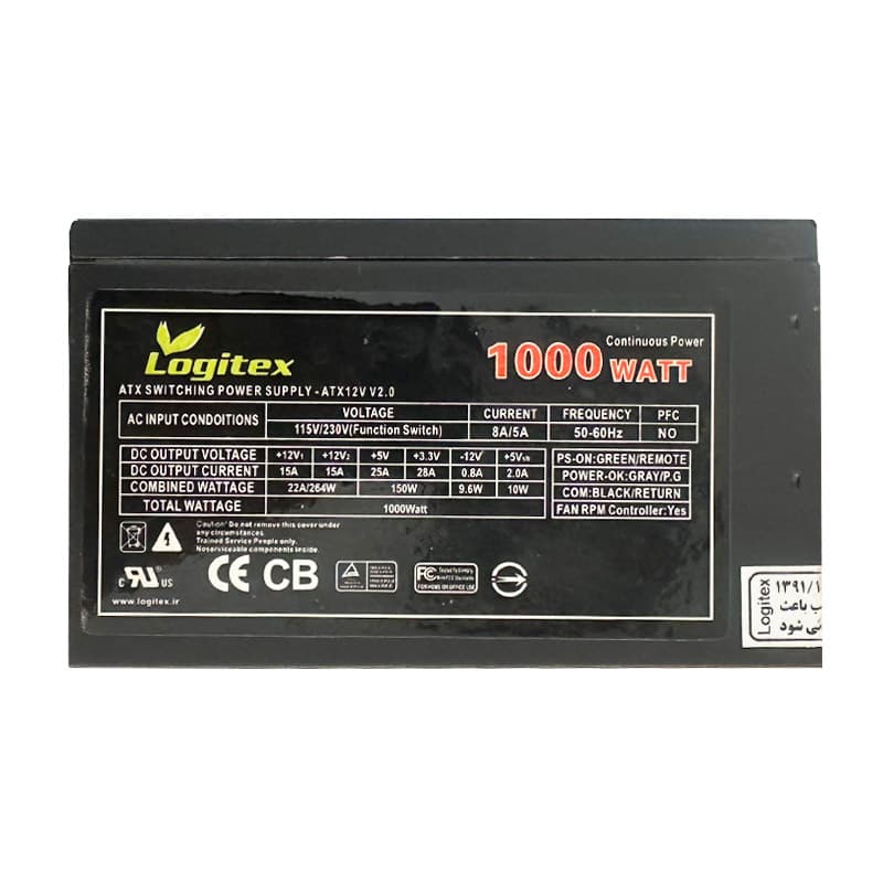 پاور 230 وات Logitex 1000W 230W P4 استوک — تصویر ۵