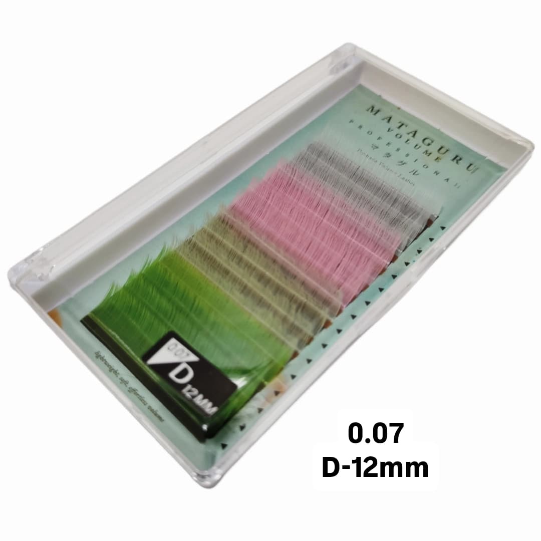 پالت مژه رنگی پرولش 0.07 PROLASH D-12mm
