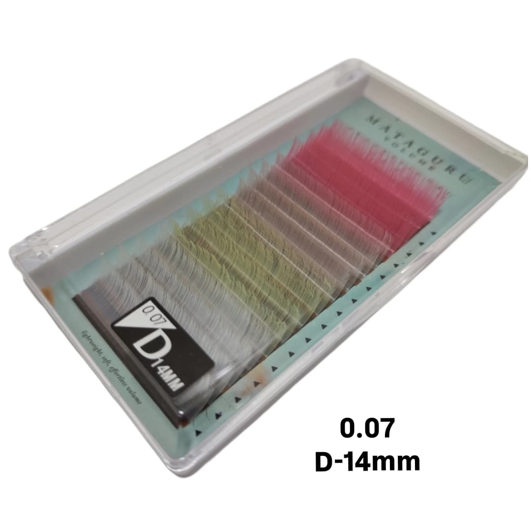 پالت مژه رنگی پرولش 0.07 PROLASH D-14mm
