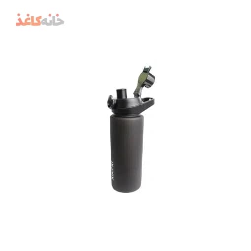 قمقمه اسپرت نی دار کد 8010 طرح مشکی — تصویر ۳